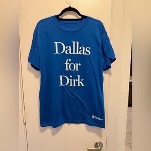 Dallas Mavericks Dallas for Dirk 20th Year Collectivle Blue Tee Men Large